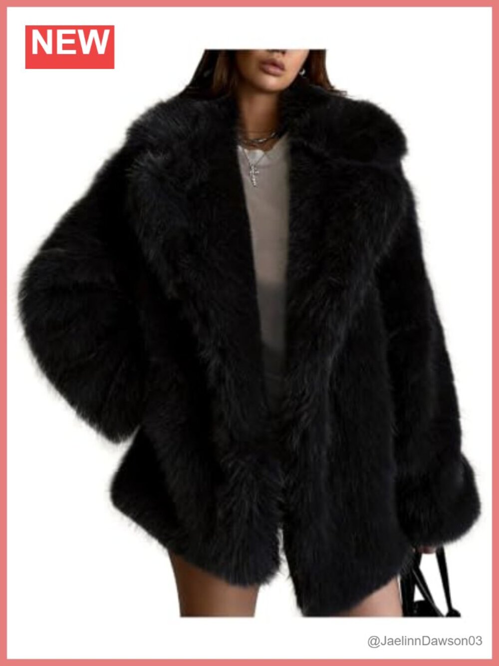 Women's Faux Fur Coat Long Shaggy Open Front Winter Outerwear